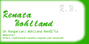 renata wohlland business card